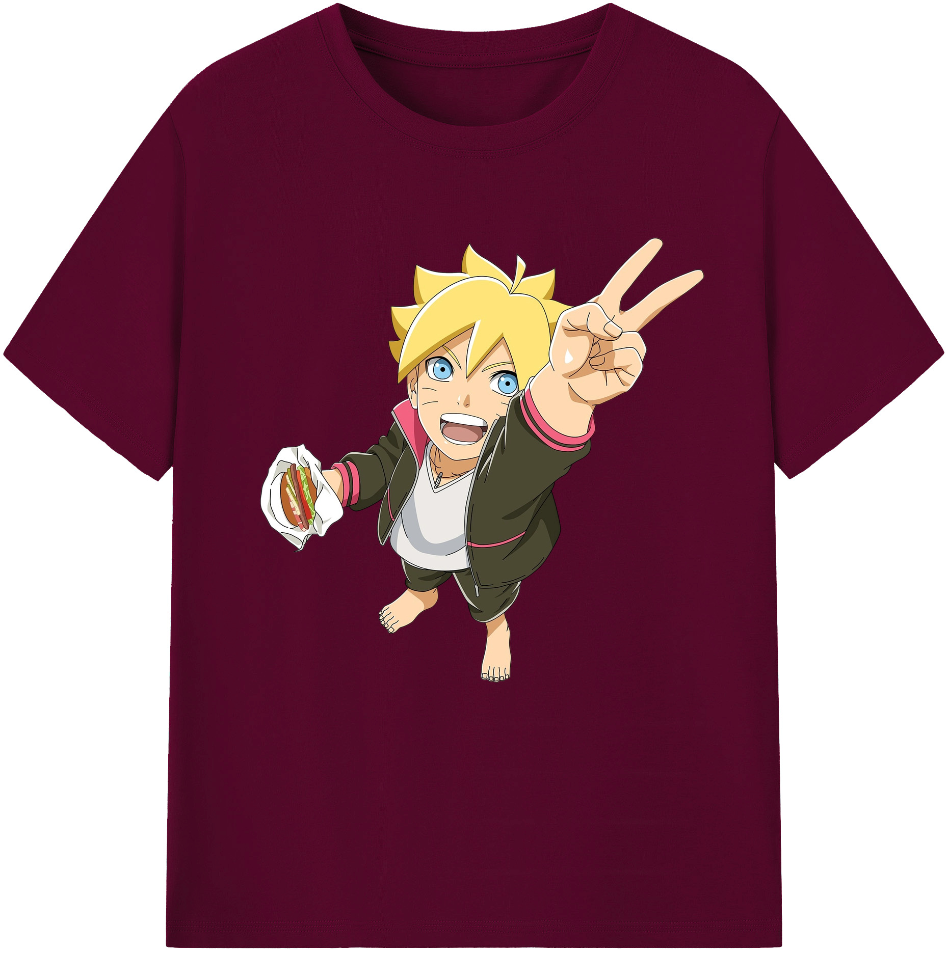 （画像用） NARUTO -ナルト- うずまき ボルト Uzumaki Boruto レディースカジュアルプリントTシャツ（綿100％）